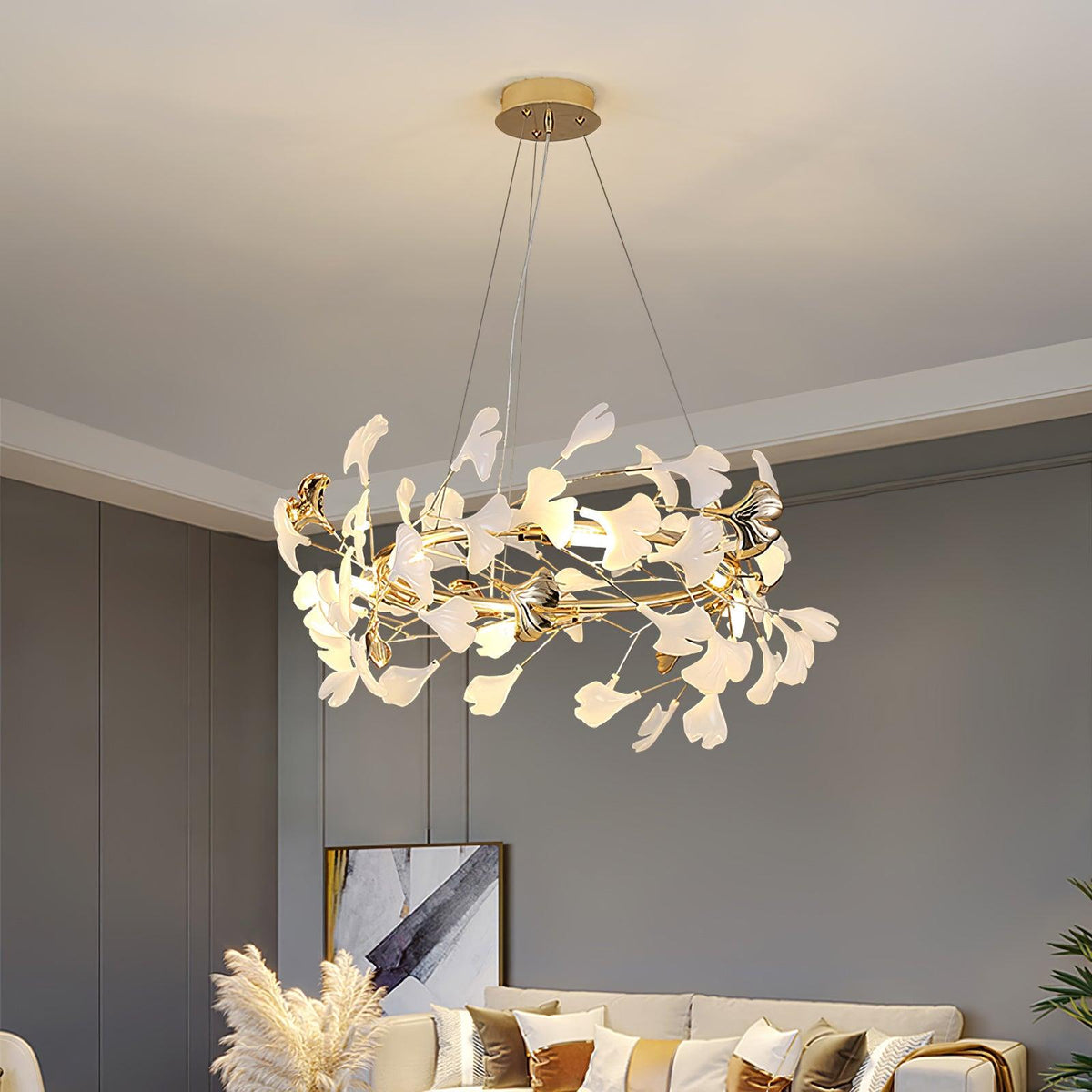 Vixu Kronleuchter im postmodernen Luxus-Stil aus Ginkgo-Keramik