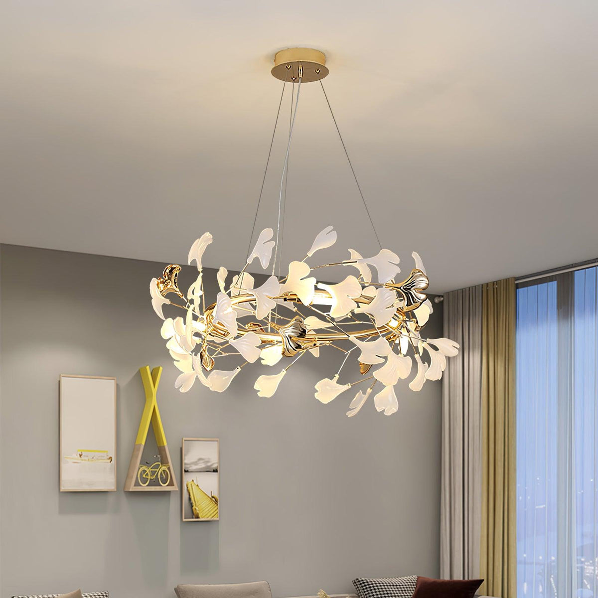 Vixu Kronleuchter im postmodernen Luxus-Stil aus Ginkgo-Keramik