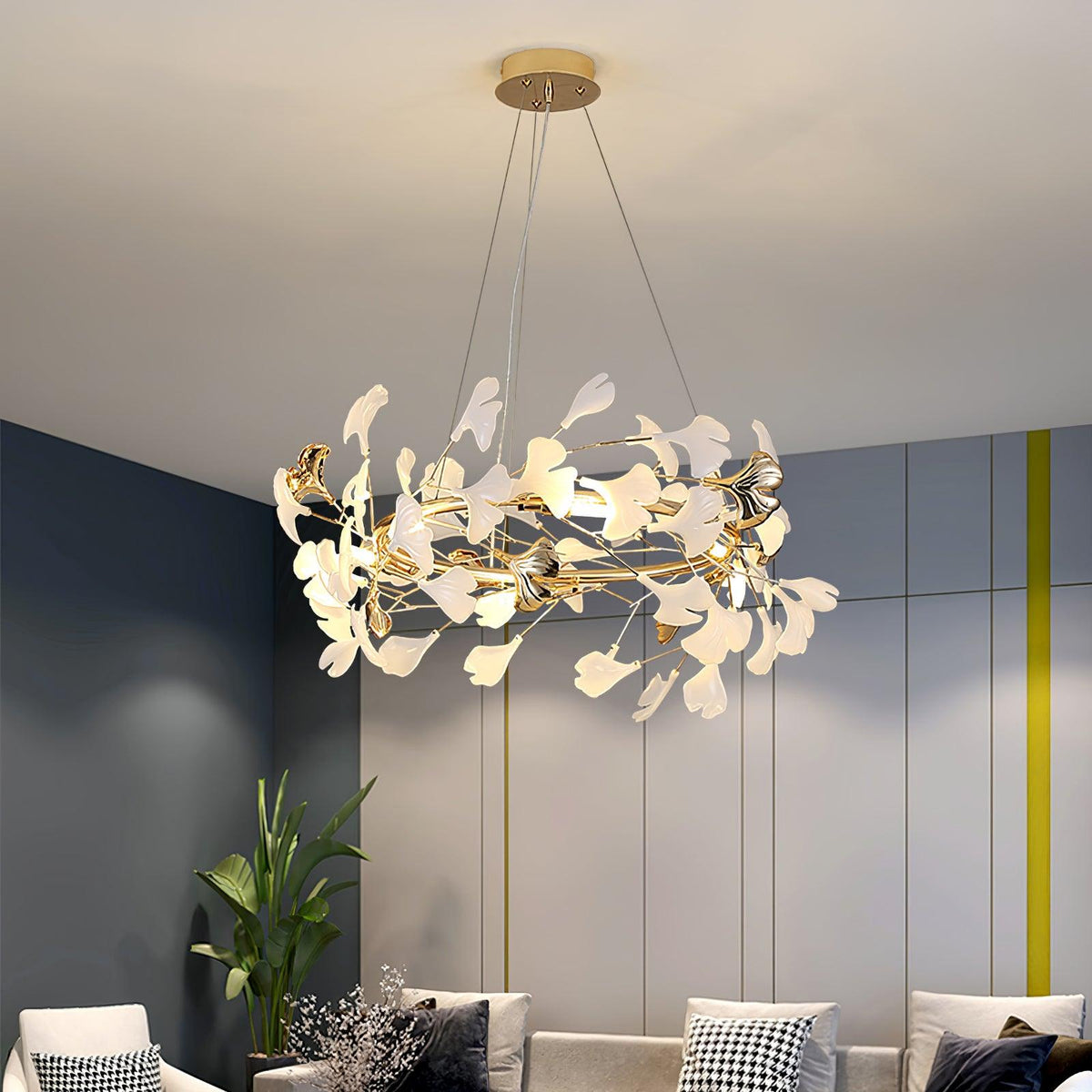 Vixu Kronleuchter im postmodernen Luxus-Stil aus Ginkgo-Keramik