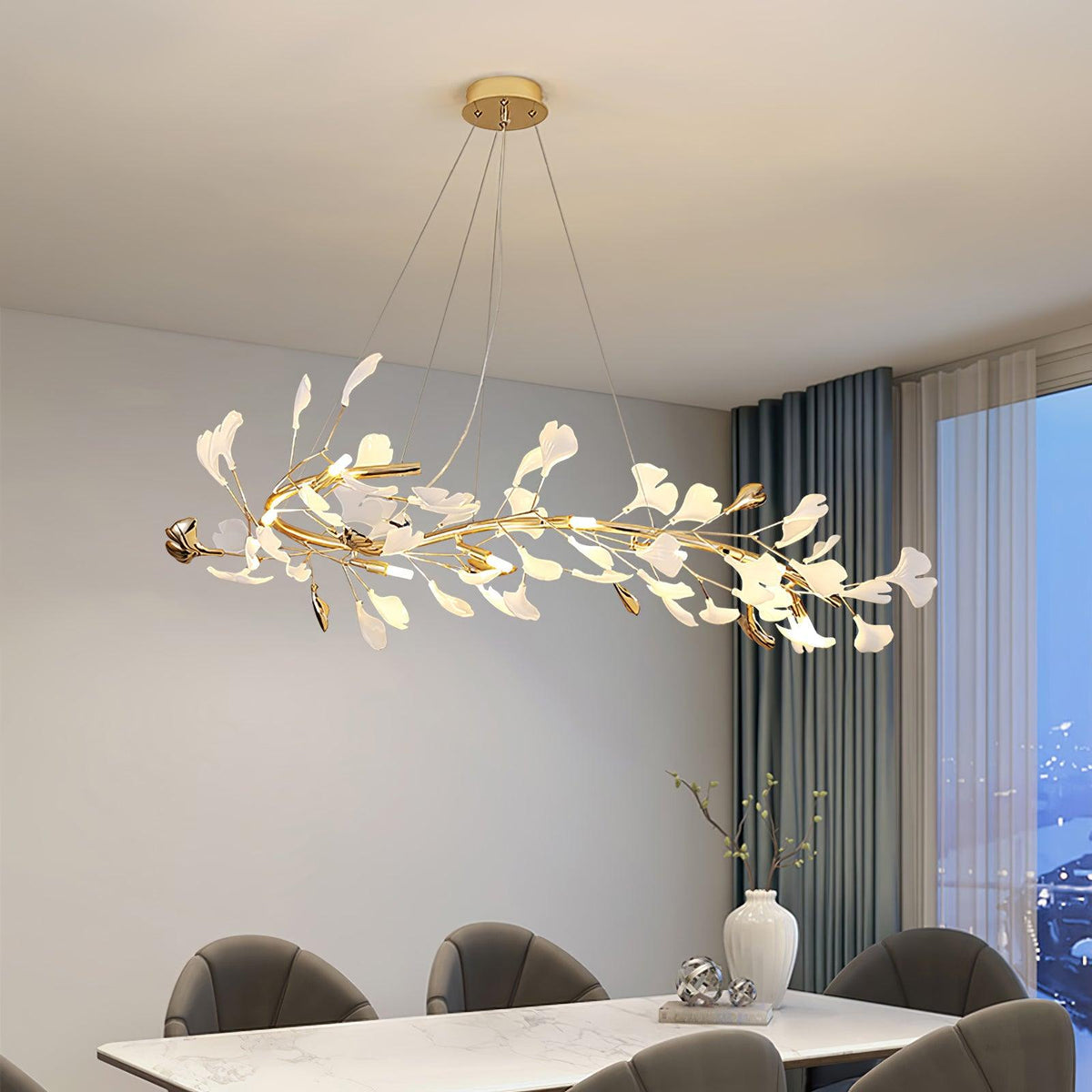 Vixu Kronleuchter im postmodernen Luxus-Stil aus Ginkgo-Keramik