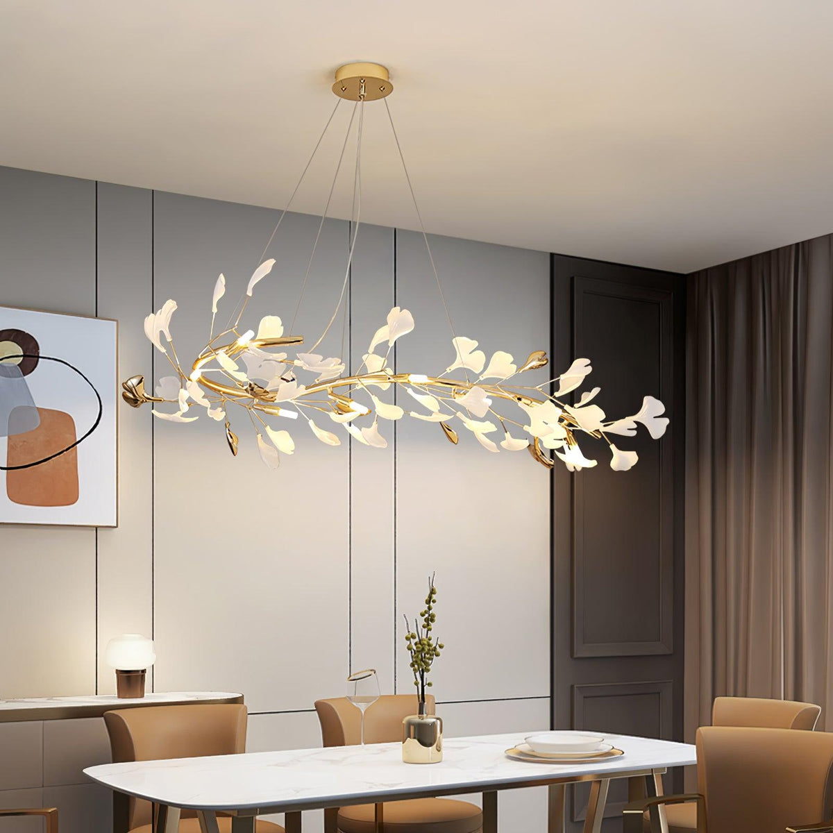 Vixu Kronleuchter im postmodernen Luxus-Stil aus Ginkgo-Keramik