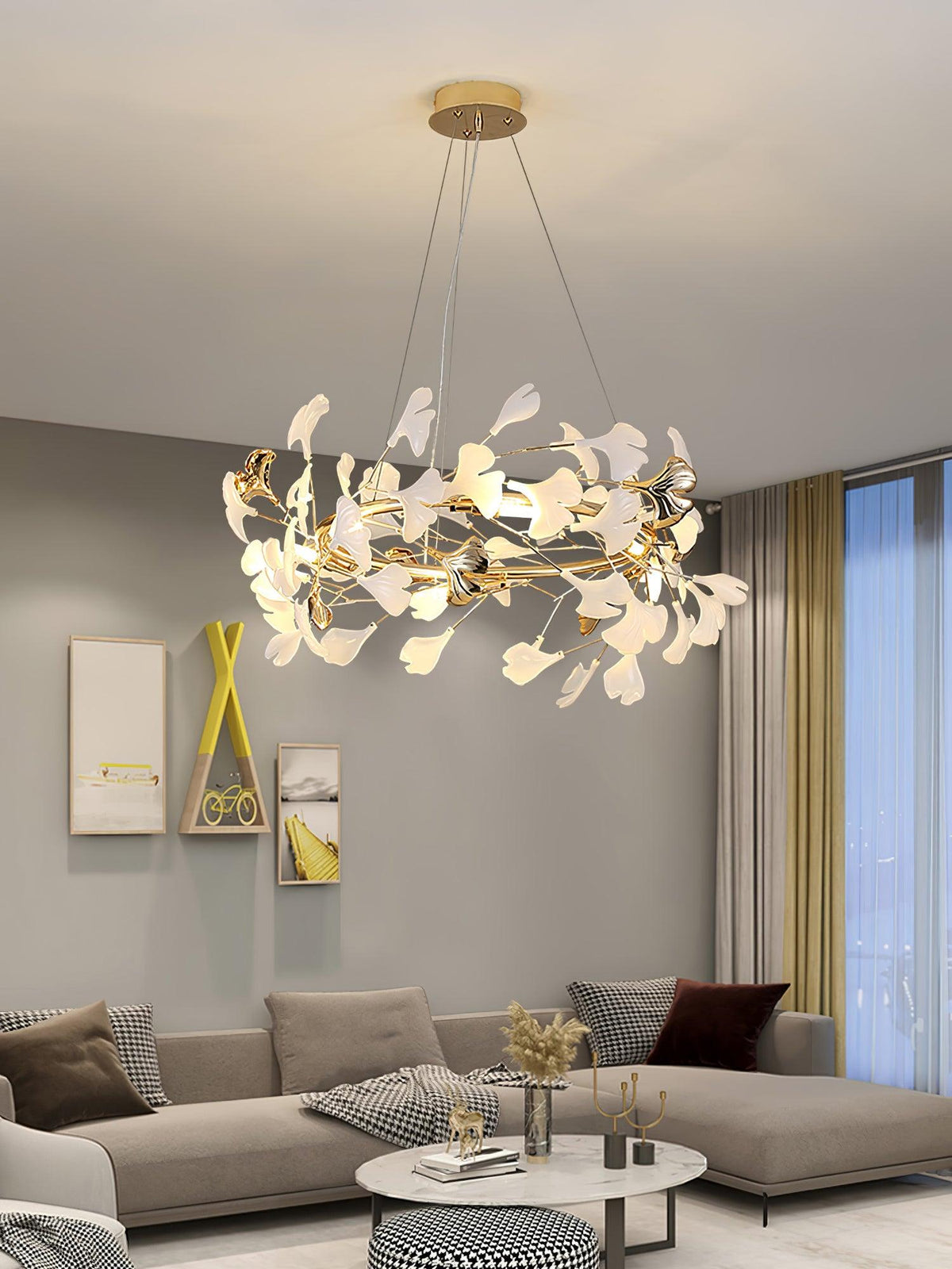 Vixu Kronleuchter im postmodernen Luxus-Stil aus Ginkgo-Keramik