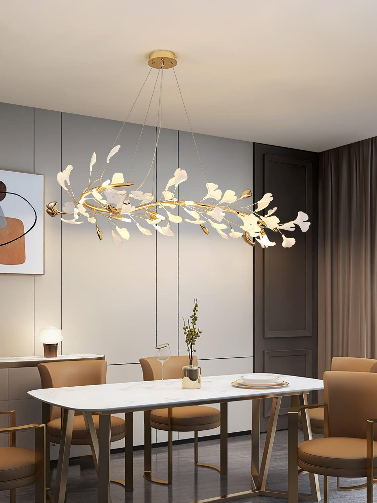 Vixu Kronleuchter im postmodernen Luxus-Stil aus Ginkgo-Keramik