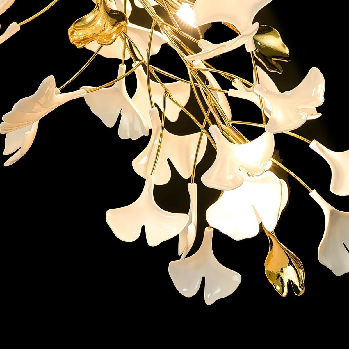 Ivmarel Kronleuchter Gingko Long Branch aus Keramik