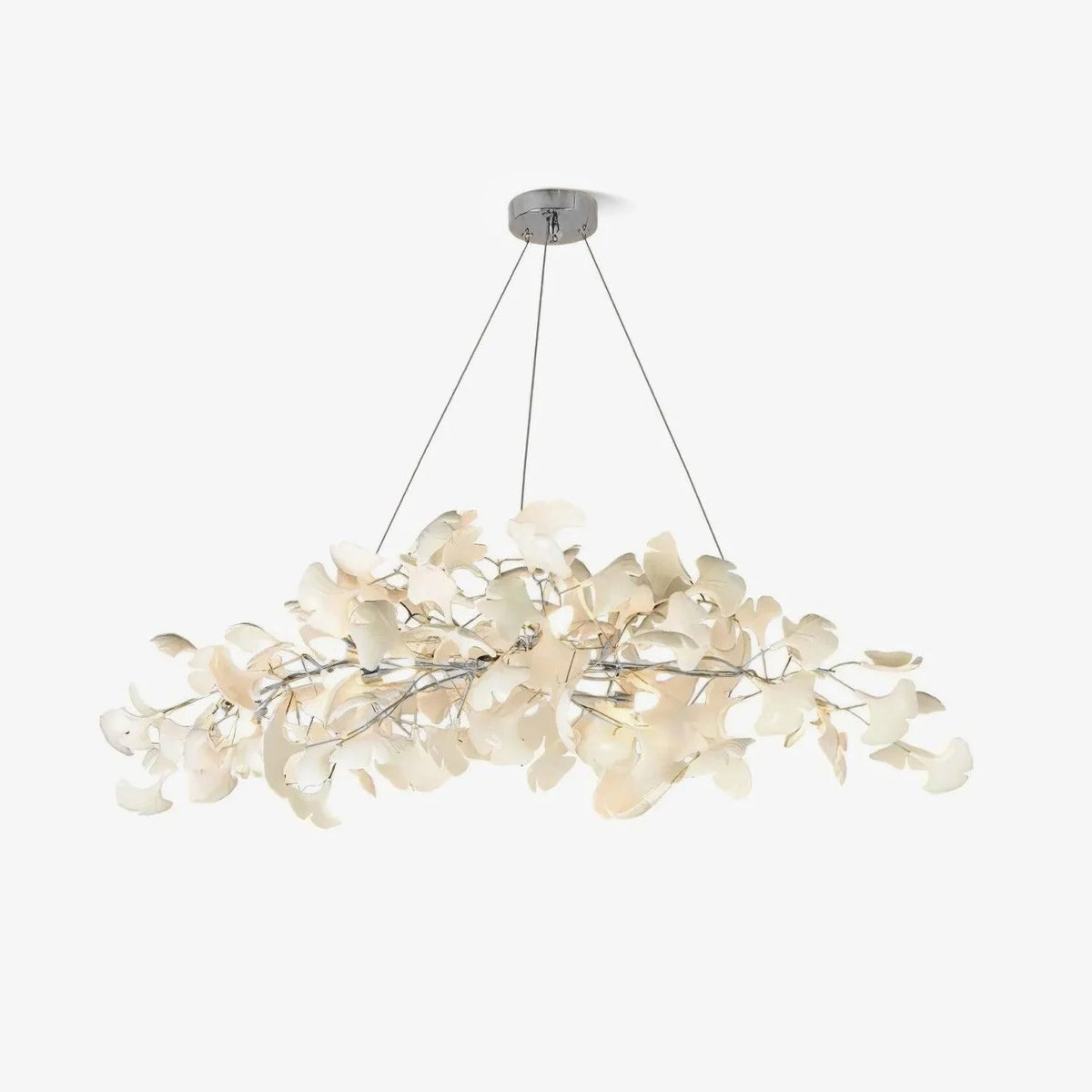 Oriiselle Kronleuchter Keramik Gingko Blatt Gold