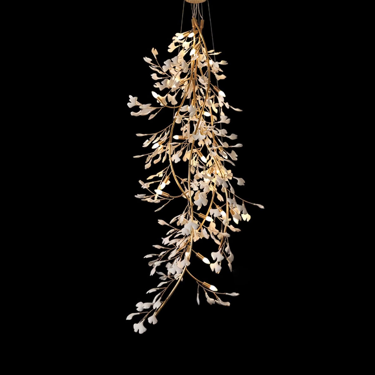 Ivmarel Kronleuchter Gingko Long Branch aus Keramik