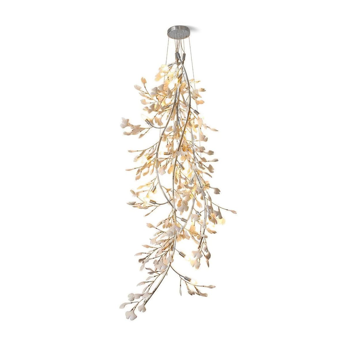 Ivmarel Kronleuchter Gingko Long Branch aus Keramik