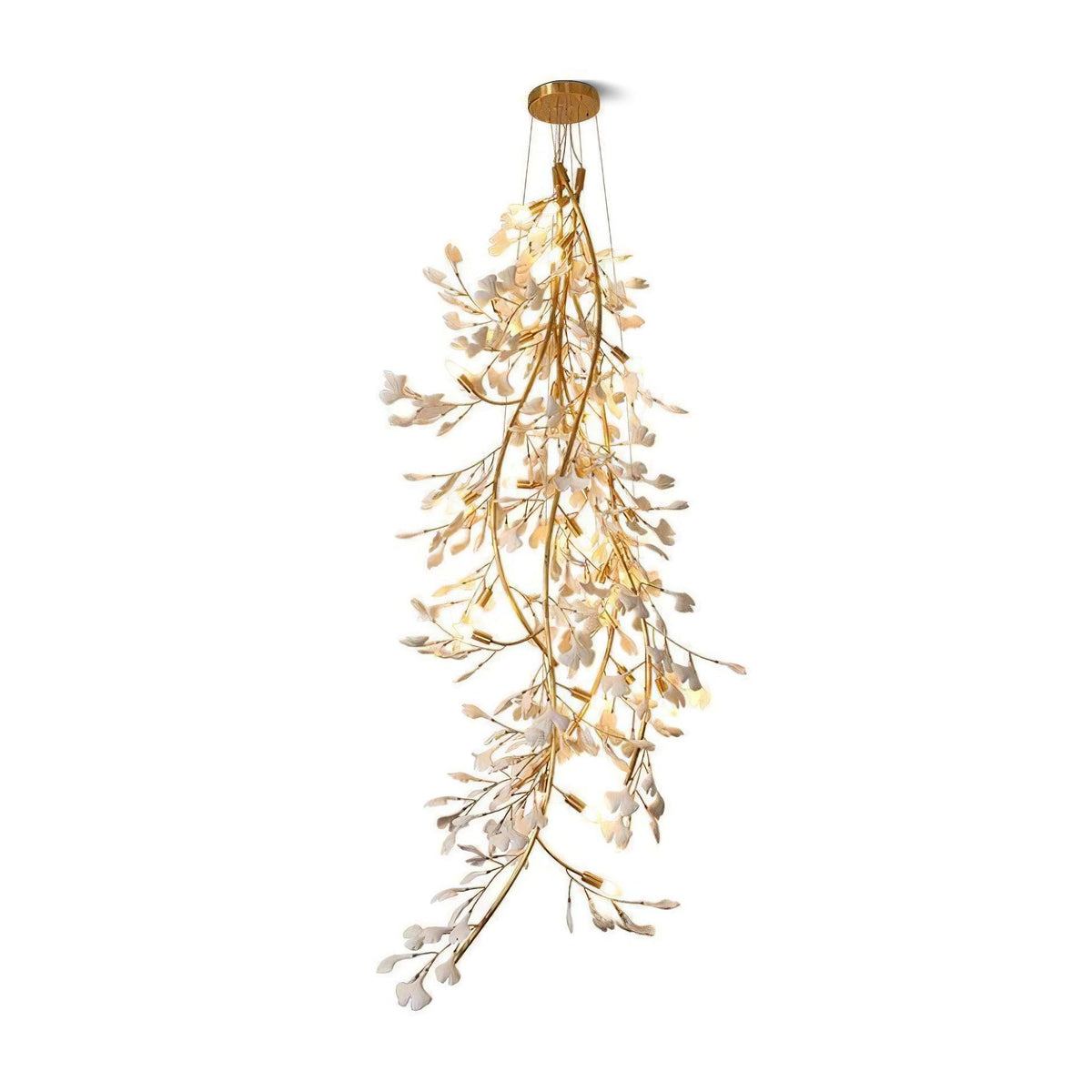 Ivmarel Kronleuchter Gingko Long Branch aus Keramik