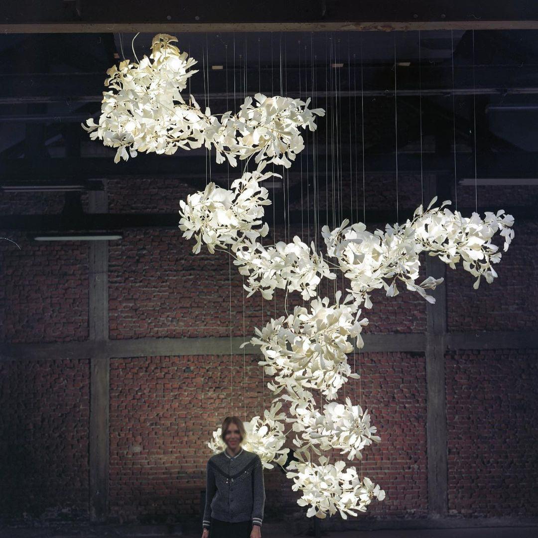 Cerivissa Gingko Keramik-Kronleuchter