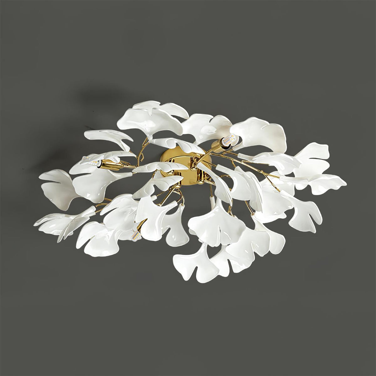 Callenne elegante Deckenleuchte mit Ginkgo-Blatt-Design