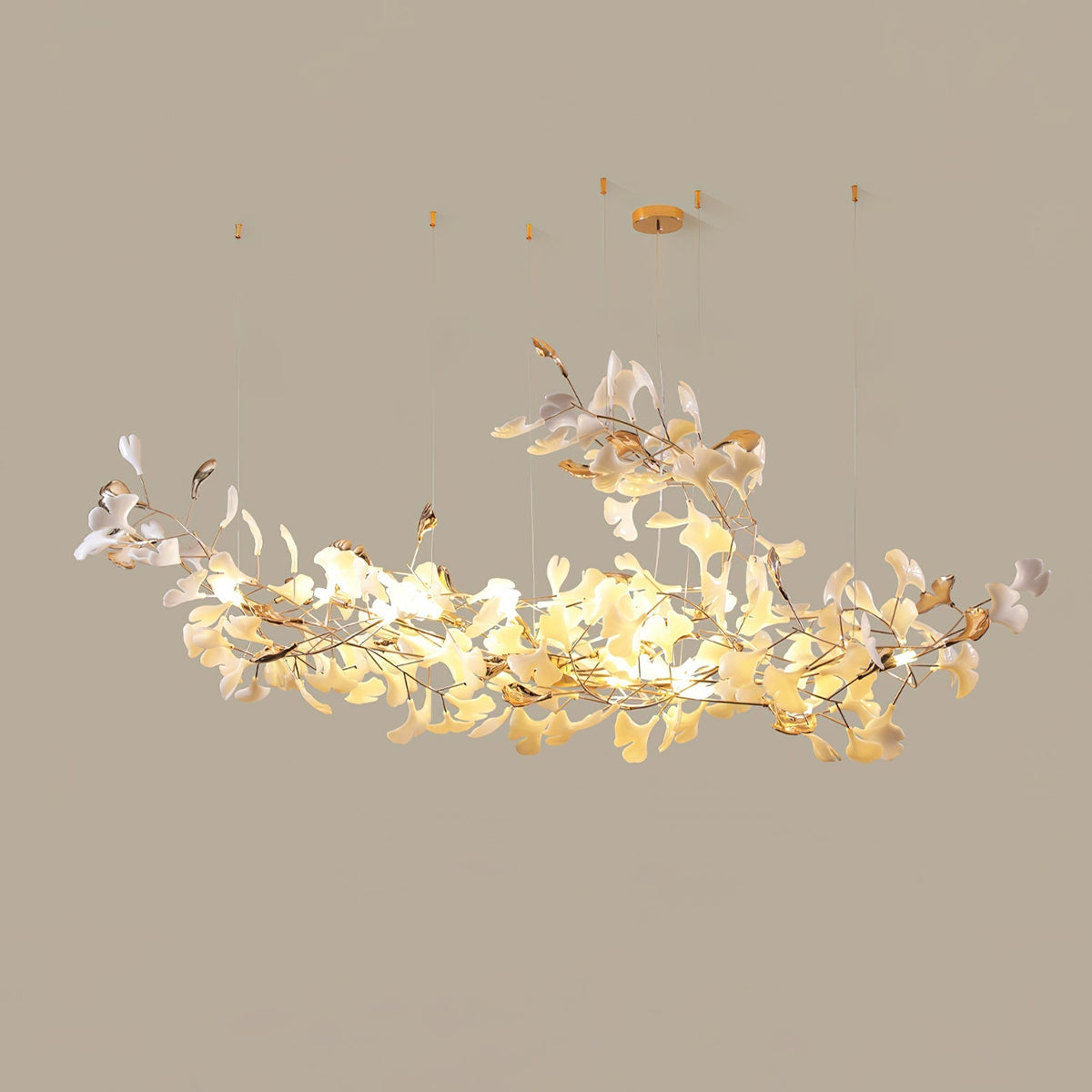 Sovell Kronleuchter Postmodern Luxus Ginkgo Wolken-Keramik
