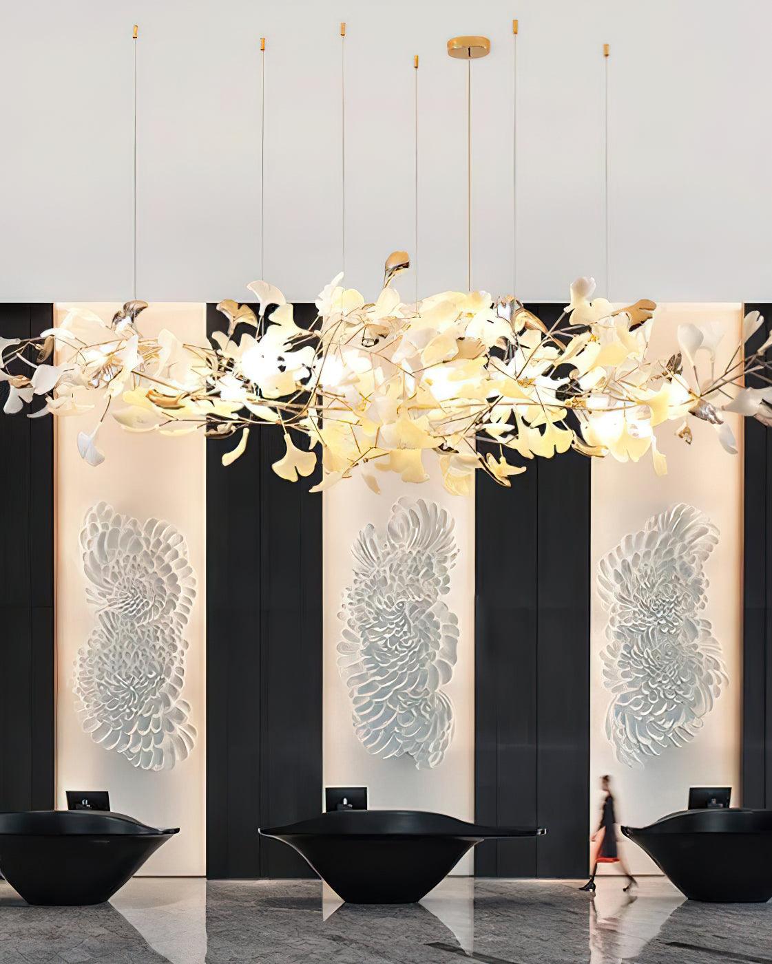 Sovell Kronleuchter Postmodern Luxus Ginkgo Wolken-Keramik