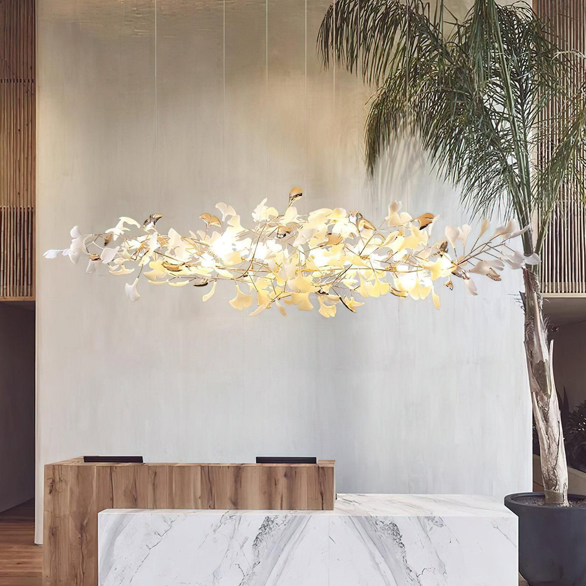 Sovell Kronleuchter Postmodern Luxus Ginkgo Wolken-Keramik