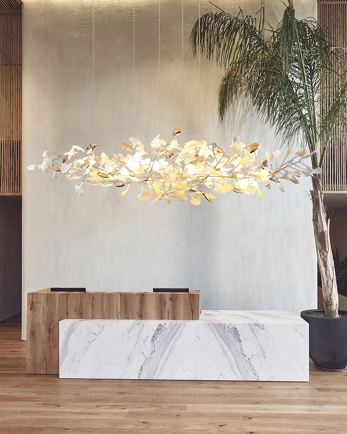 Sovell Kronleuchter Postmodern Luxus Ginkgo Wolken-Keramik