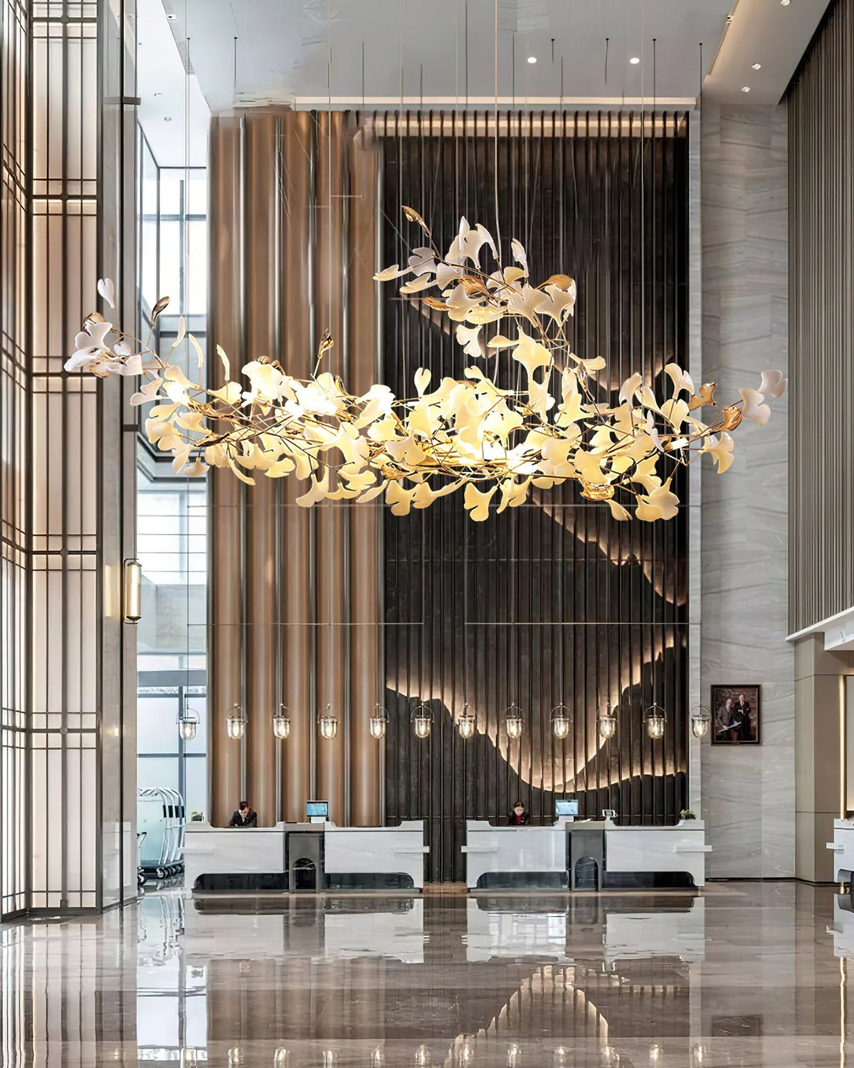 Sovell Kronleuchter Postmodern Luxus Ginkgo Wolken-Keramik