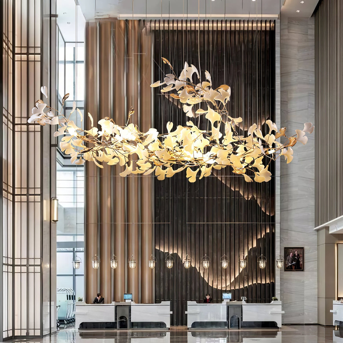 Sovell Kronleuchter Postmodern Luxus Ginkgo Wolken-Keramik