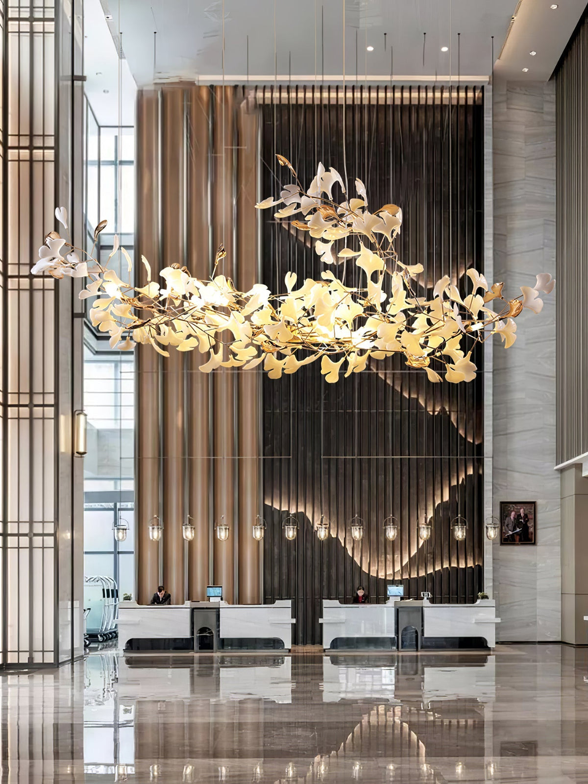 Sovell Kronleuchter Postmodern Luxus Ginkgo Wolken-Keramik