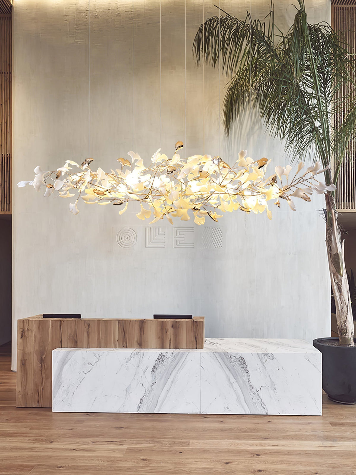 Sovell Kronleuchter Postmodern Luxus Ginkgo Wolken-Keramik