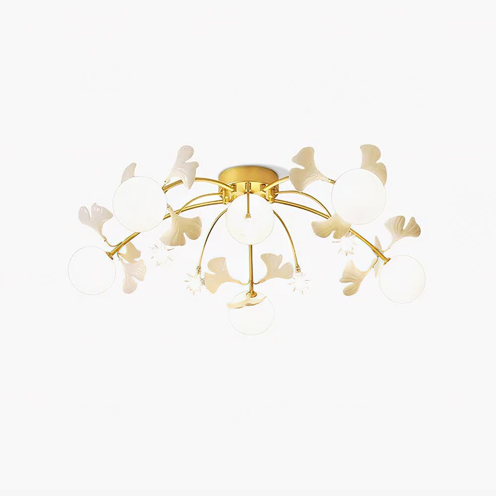 Celalaya Deckenleuchte Ginkgo Glas für Wohnzimmer