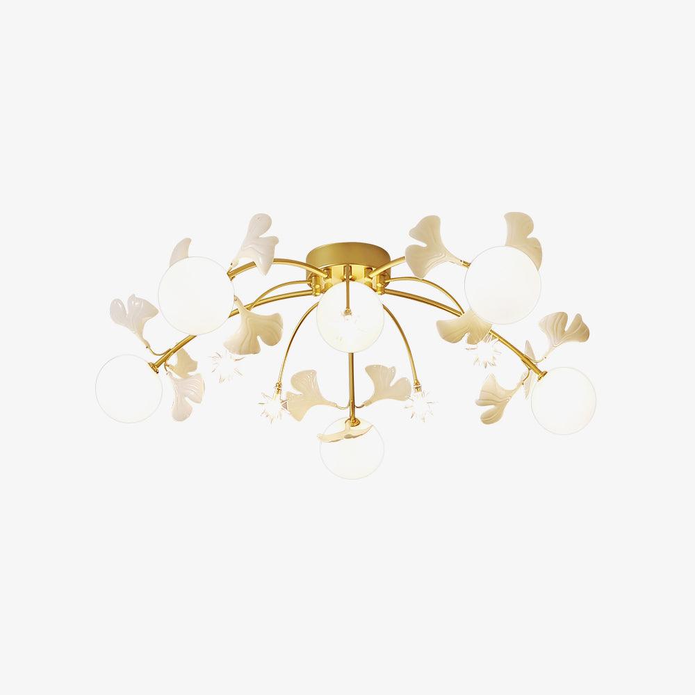 Celalaya Deckenleuchte Ginkgo Glas für Wohnzimmer