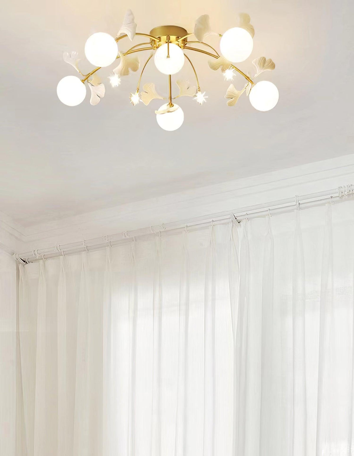 Celalaya Deckenleuchte Ginkgo Glas für Wohnzimmer