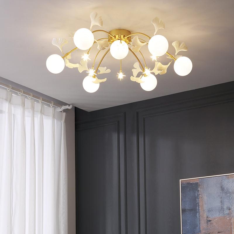 Celalaya Deckenleuchte Ginkgo Glas für Wohnzimmer