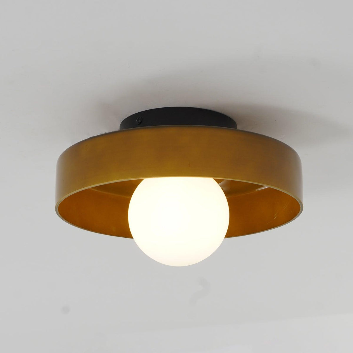Diroxen Deckenleuchte Orange Ring verspielte skulpturale Kugel