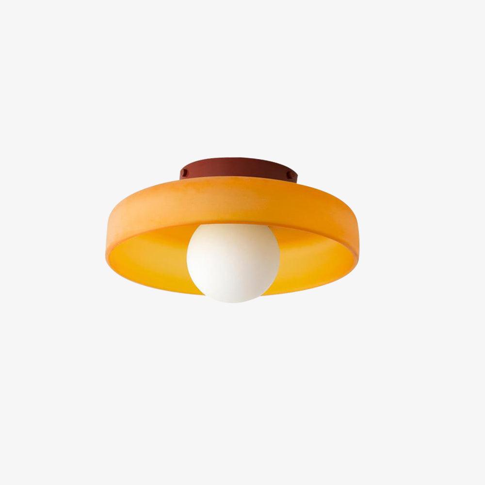 Diroxen Deckenleuchte Orange Ring verspielte skulpturale Kugel