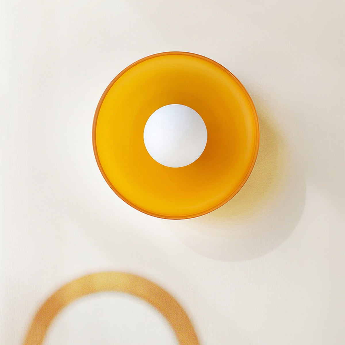 Diroxen Deckenleuchte Orange Ring verspielte skulpturale Kugel