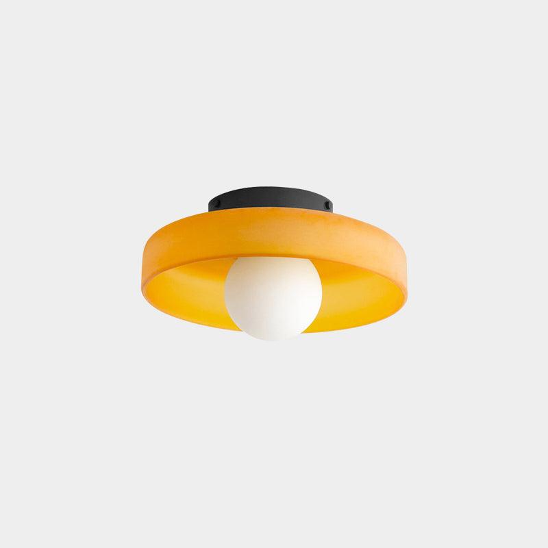 Diroxen Deckenleuchte Orange Ring verspielte skulpturale Kugel