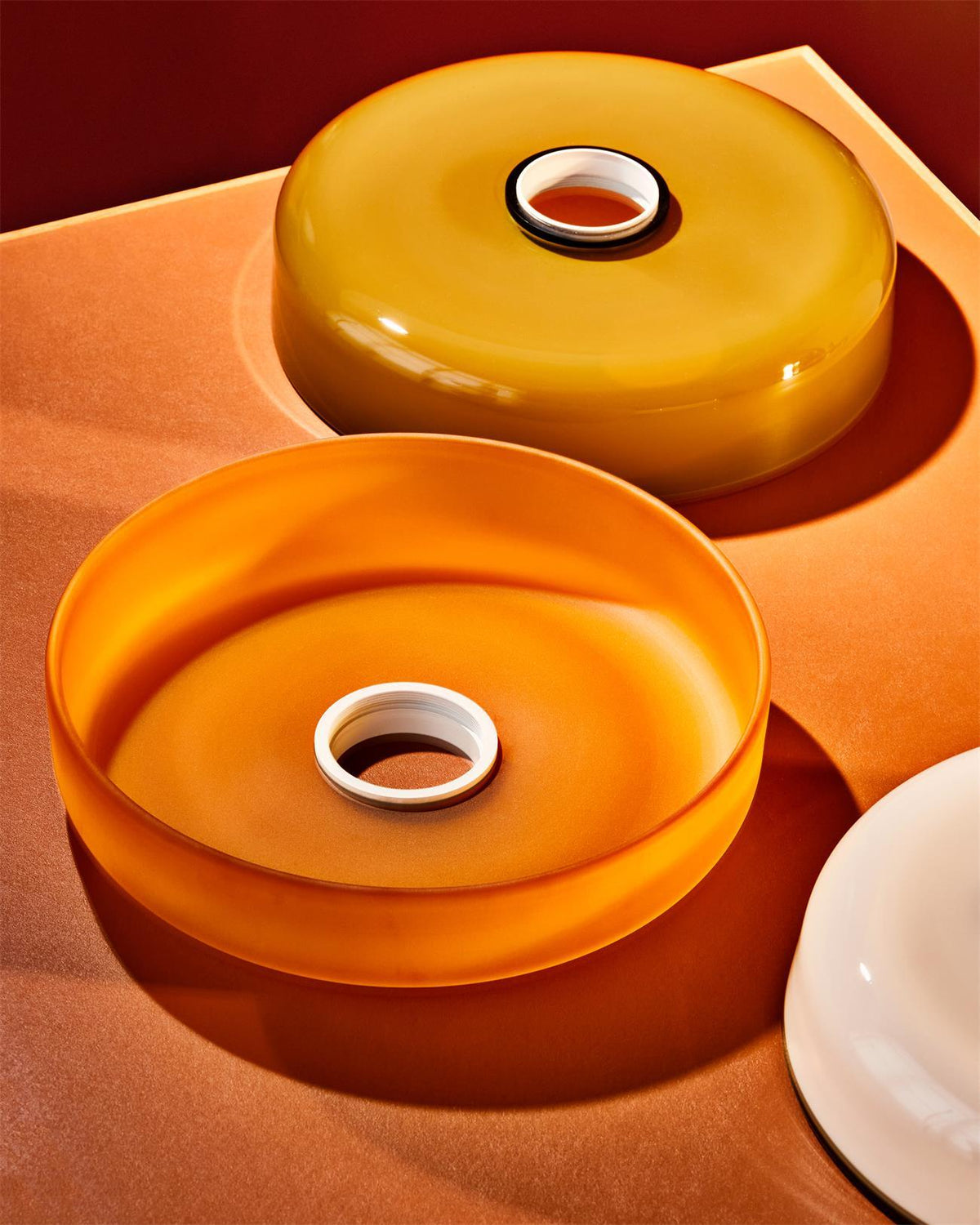 Diroxen Deckenleuchte Orange Ring verspielte skulpturale Kugel