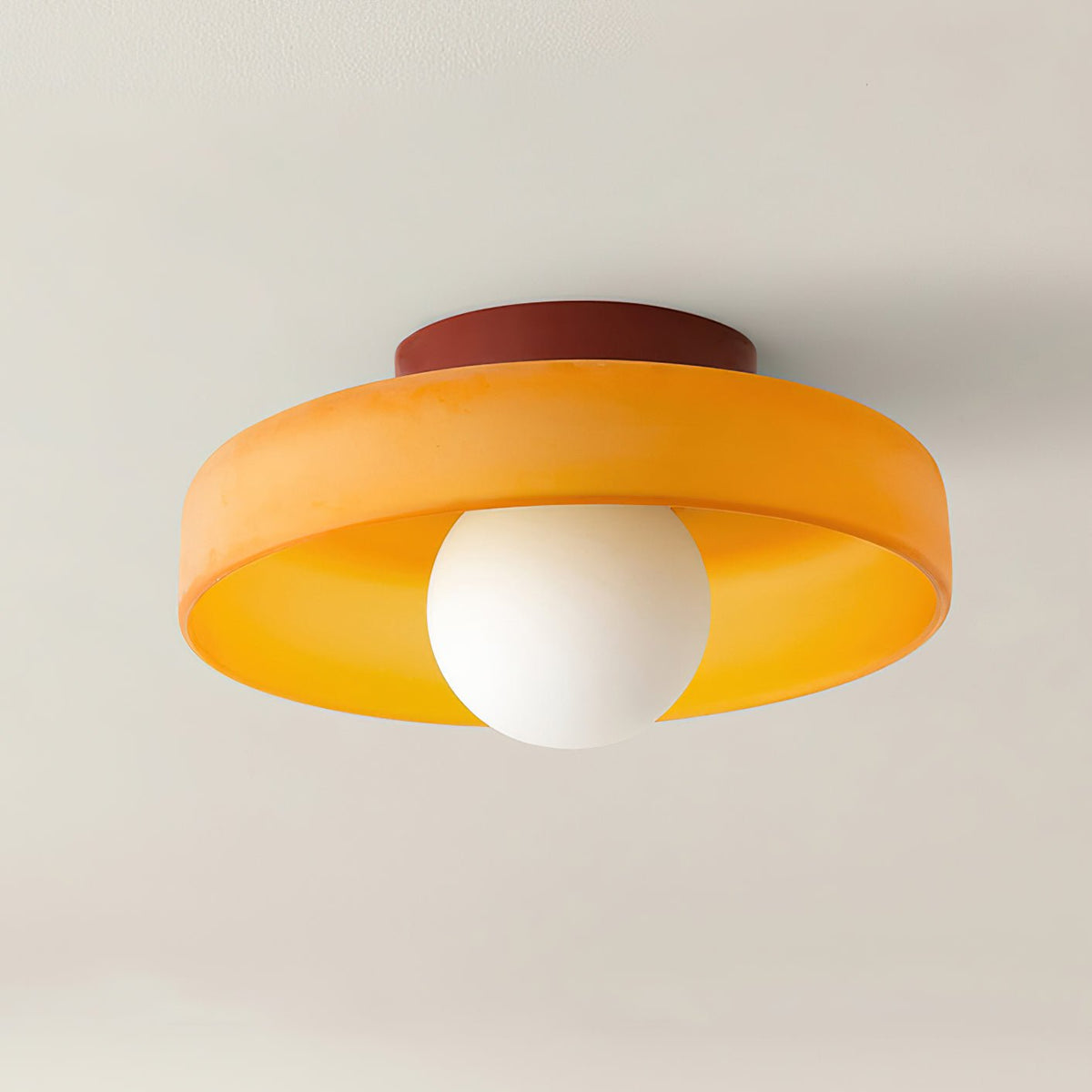 Diroxen Deckenleuchte Orange Ring verspielte skulpturale Kugel