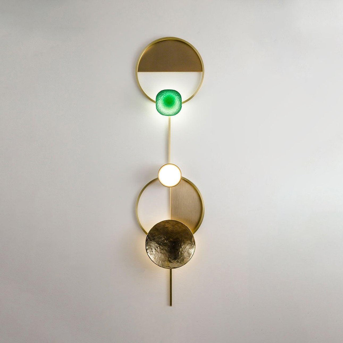 Elynis Messing & Glas moderne Wandleuchte