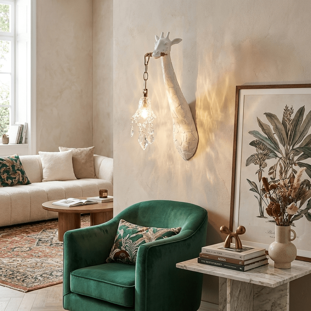 Giselle Giraffe Kristall-Wandleuchte