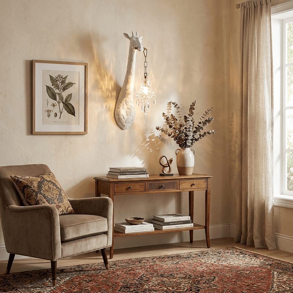 Giselle Giraffe Kristall-Wandleuchte