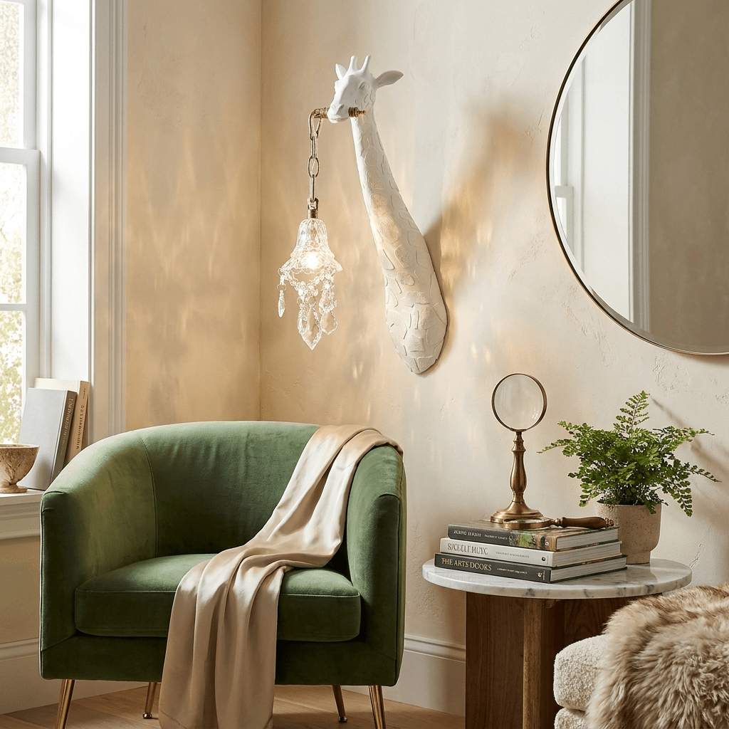 Giselle Giraffe Kristall-Wandleuchte
