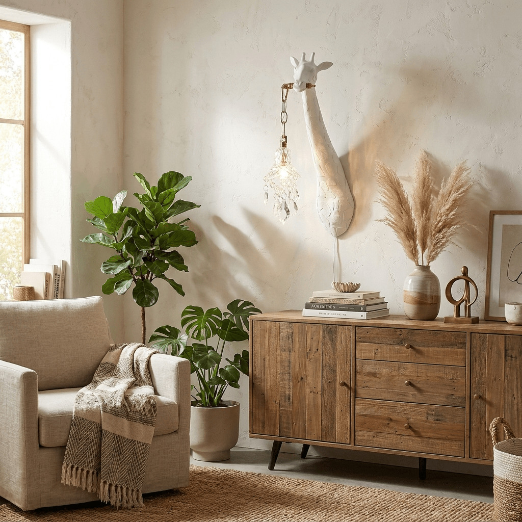 Giselle Giraffe Kristall-Wandleuchte