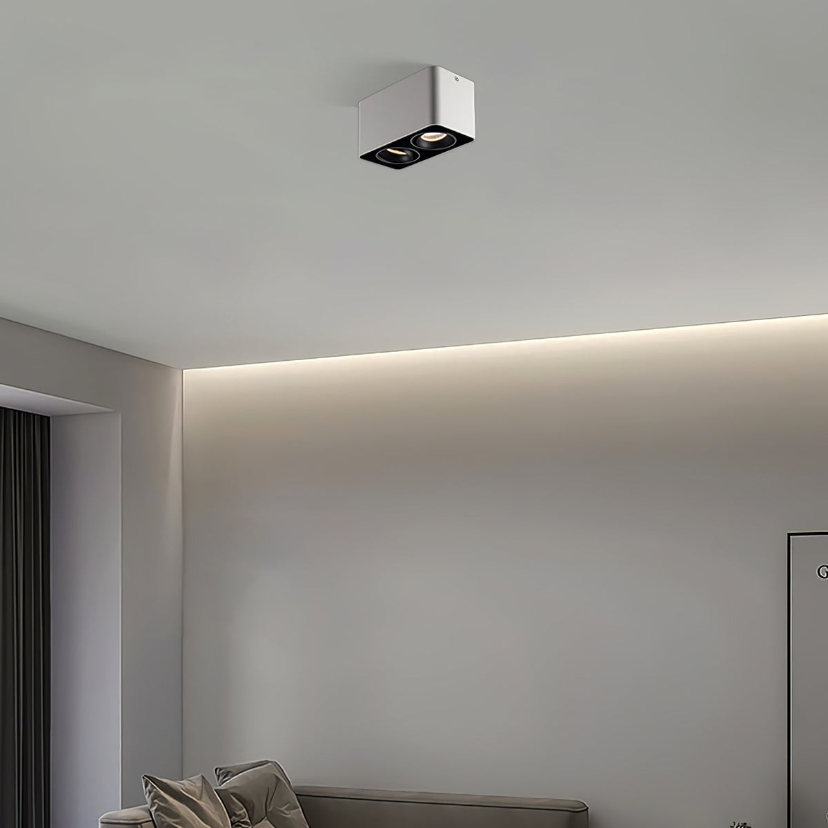 Devely Spotlightsurface-Mount-Zwillings-LED-Winkelmontierte Minimalistische Deckenleuchte