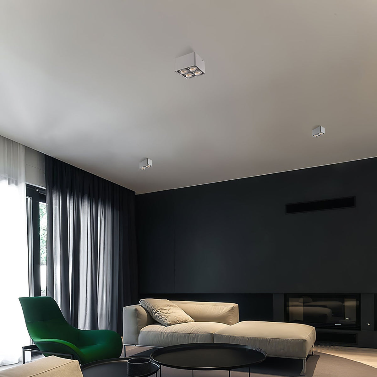 Devely Spotlightsurface-Mount-Zwillings-LED-Winkelmontierte Minimalistische Deckenleuchte