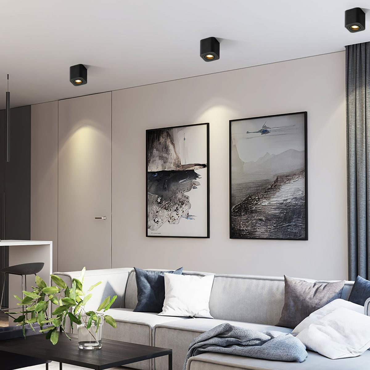 Devely Spotlightsurface-Mount-Zwillings-LED-Winkelmontierte Minimalistische Deckenleuchte