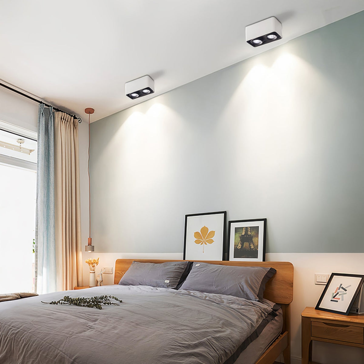 Devely Spotlightsurface-Mount-Zwillings-LED-Winkelmontierte Minimalistische Deckenleuchte