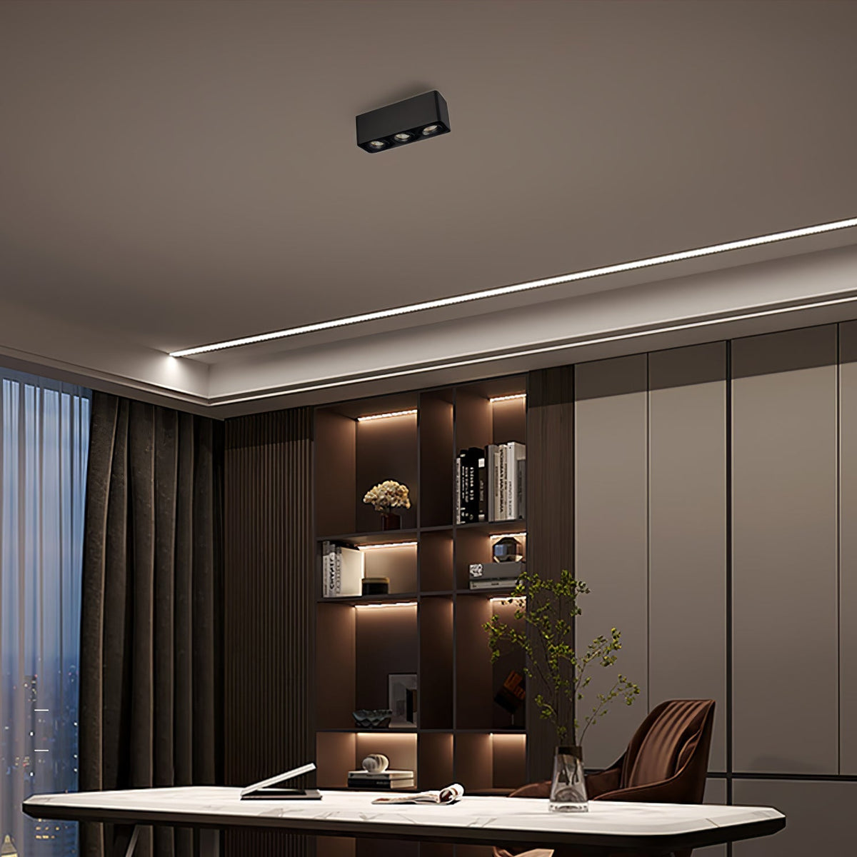 Devely Spotlightsurface-Mount-Zwillings-LED-Winkelmontierte Minimalistische Deckenleuchte