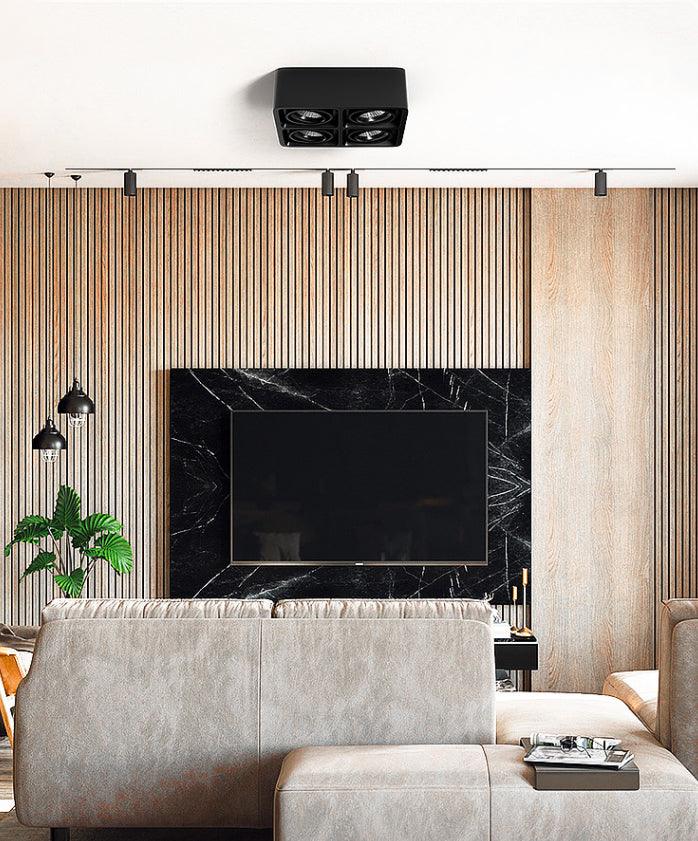 Devely Spotlightsurface-Mount-Zwillings-LED-Winkelmontierte Minimalistische Deckenleuchte