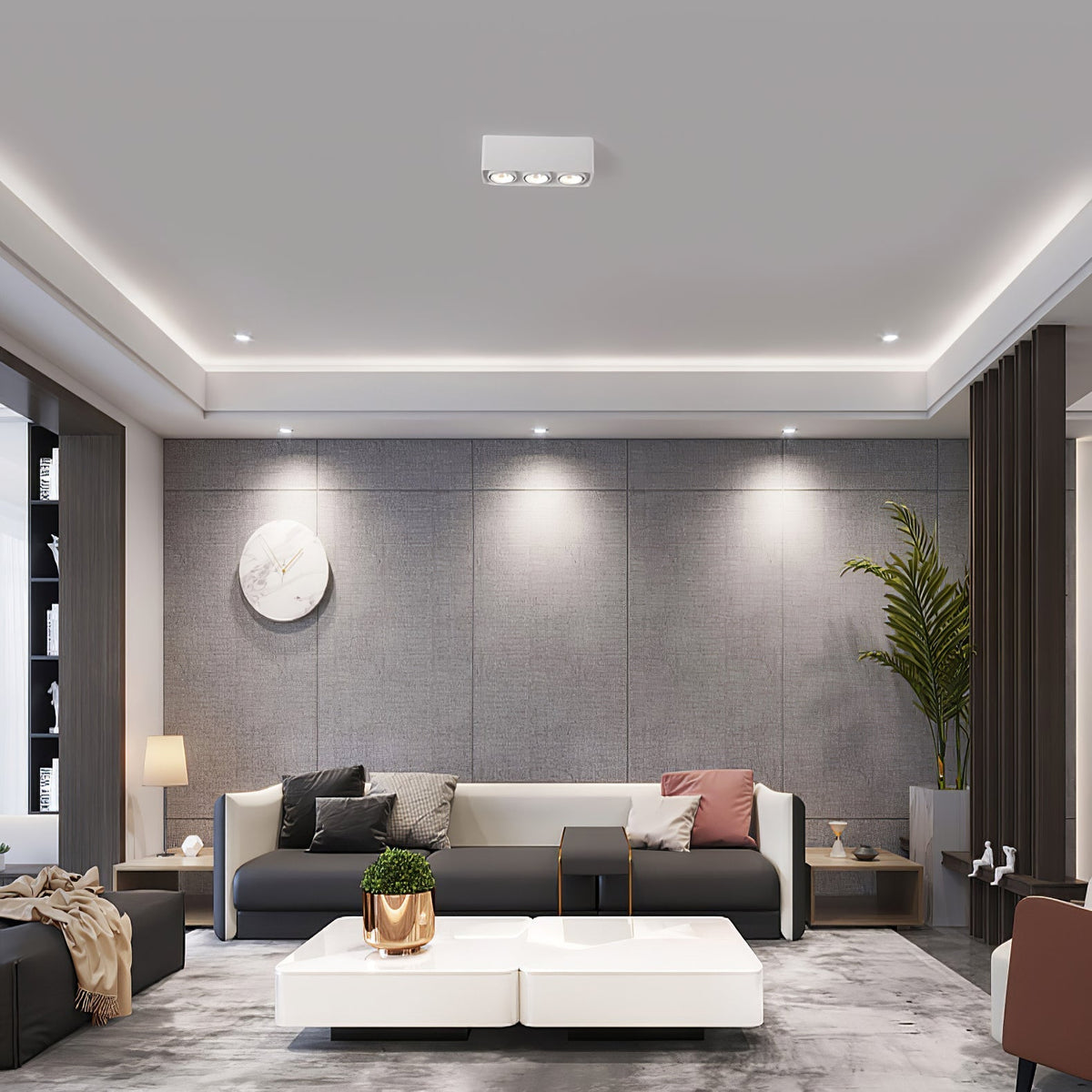Devely Spotlightsurface-Mount-Zwillings-LED-Winkelmontierte Minimalistische Deckenleuchte