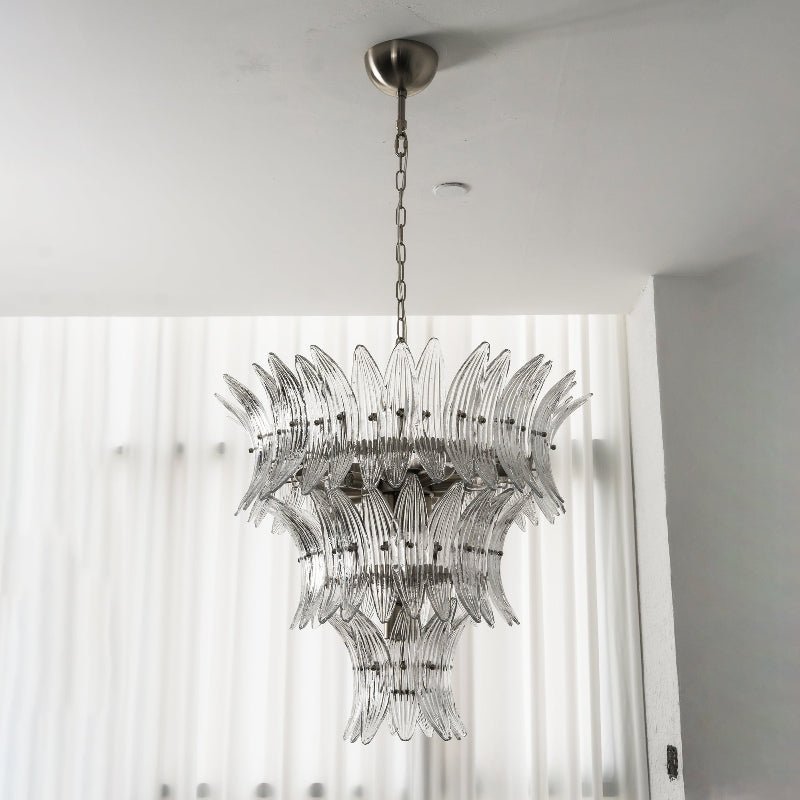 Ismavelle Kronleuchter aus Glas in Palmettenform