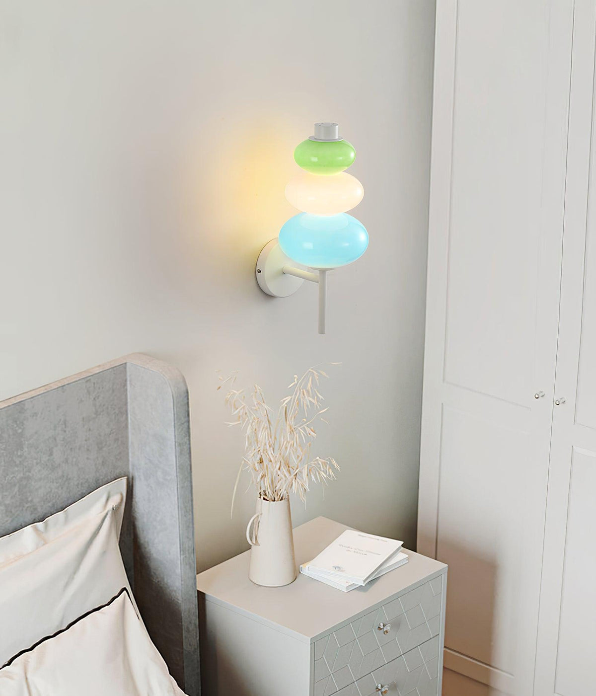 Pebble moderne Wandleuchte aus Glas