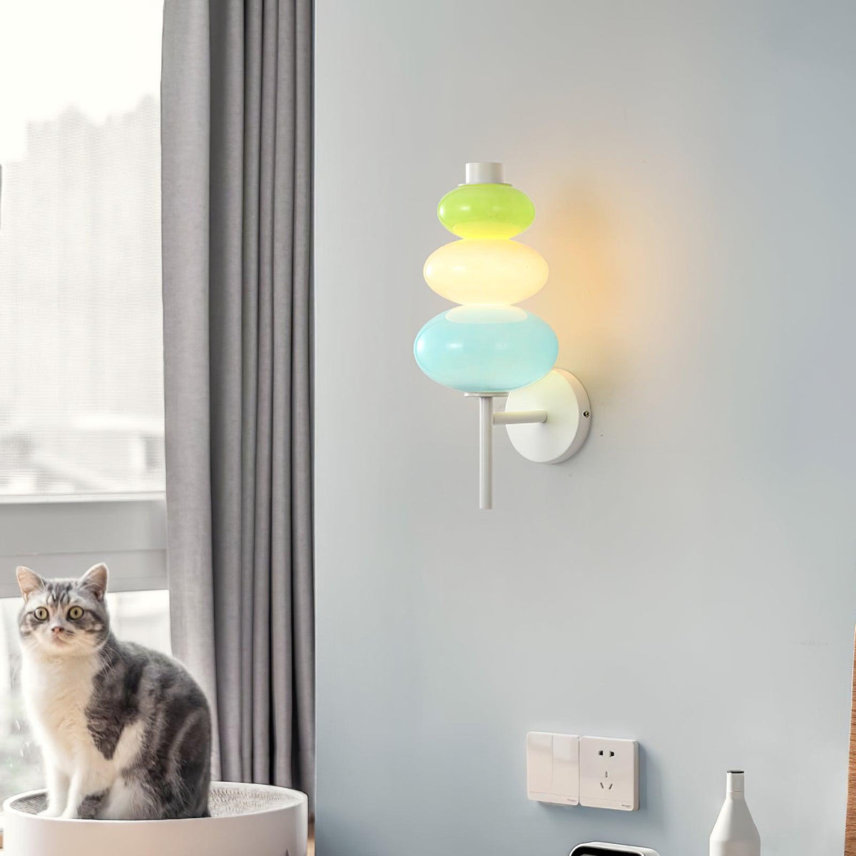 Pebble moderne Wandleuchte aus Glas
