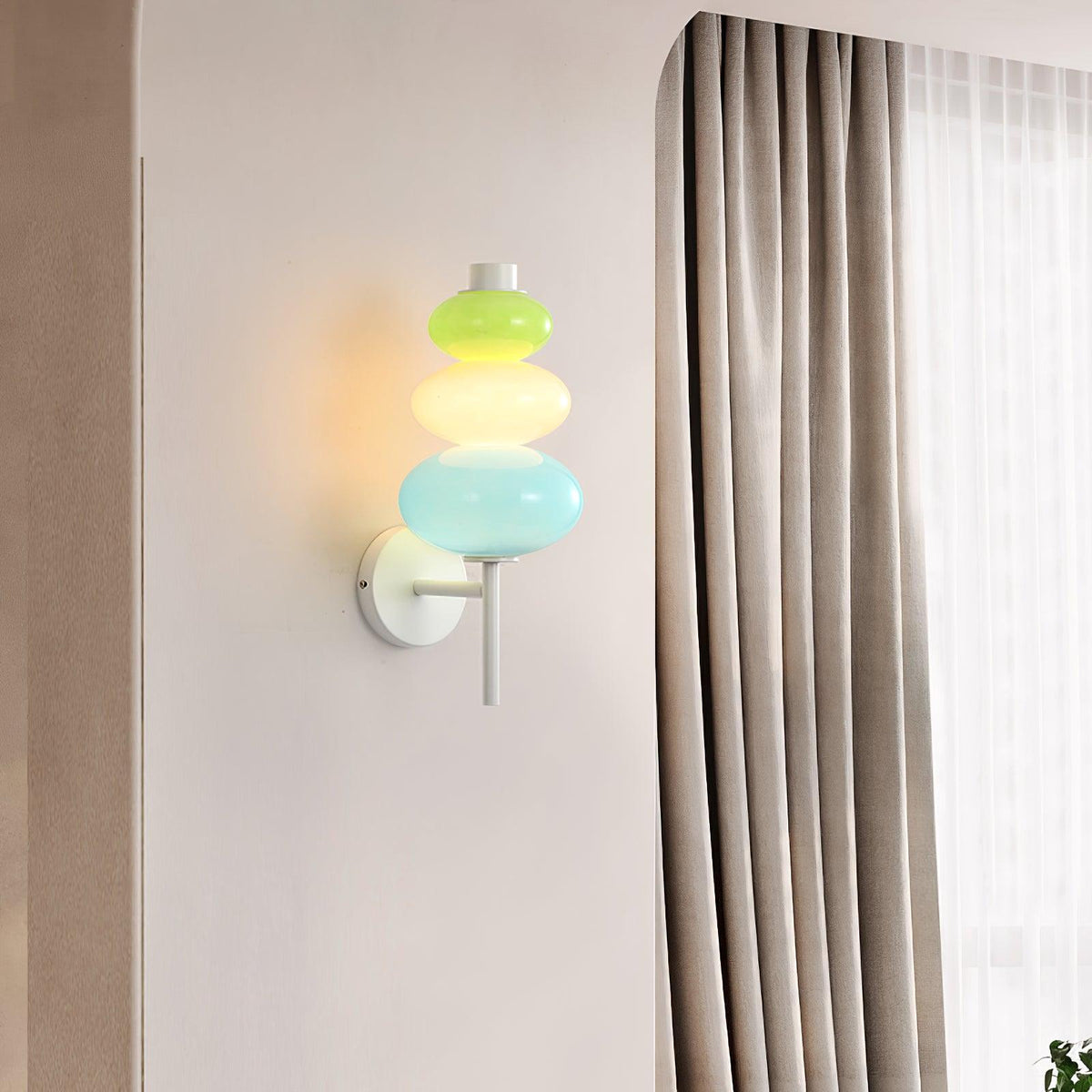 Pebble moderne Wandleuchte aus Glas