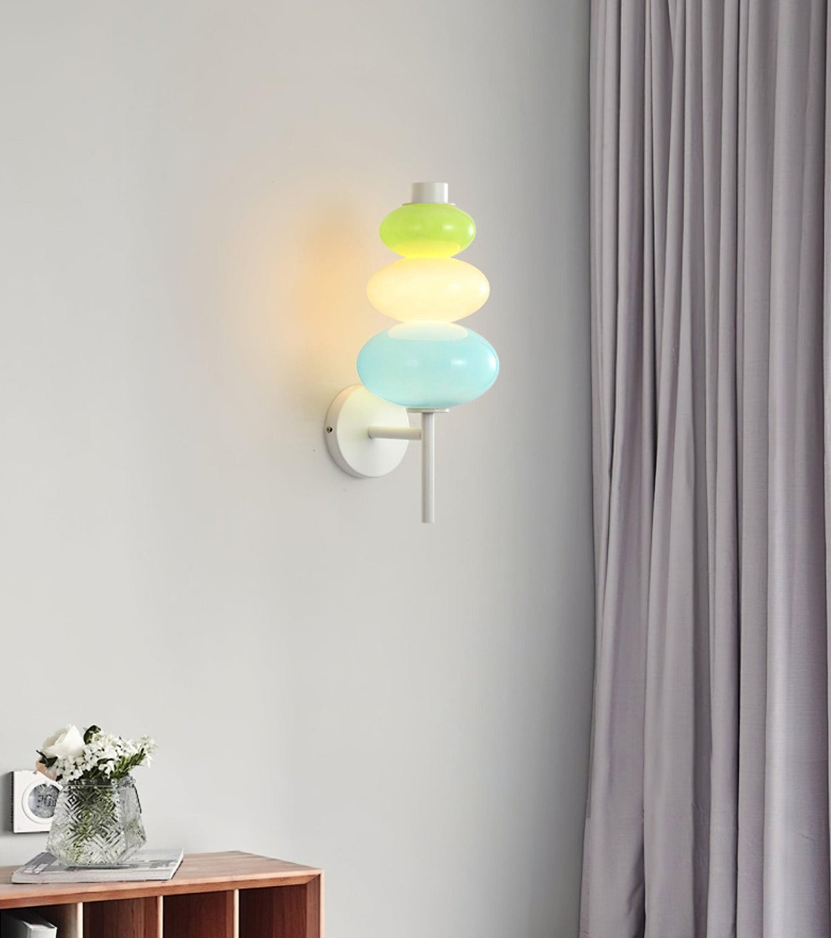 Pebble moderne Wandleuchte aus Glas