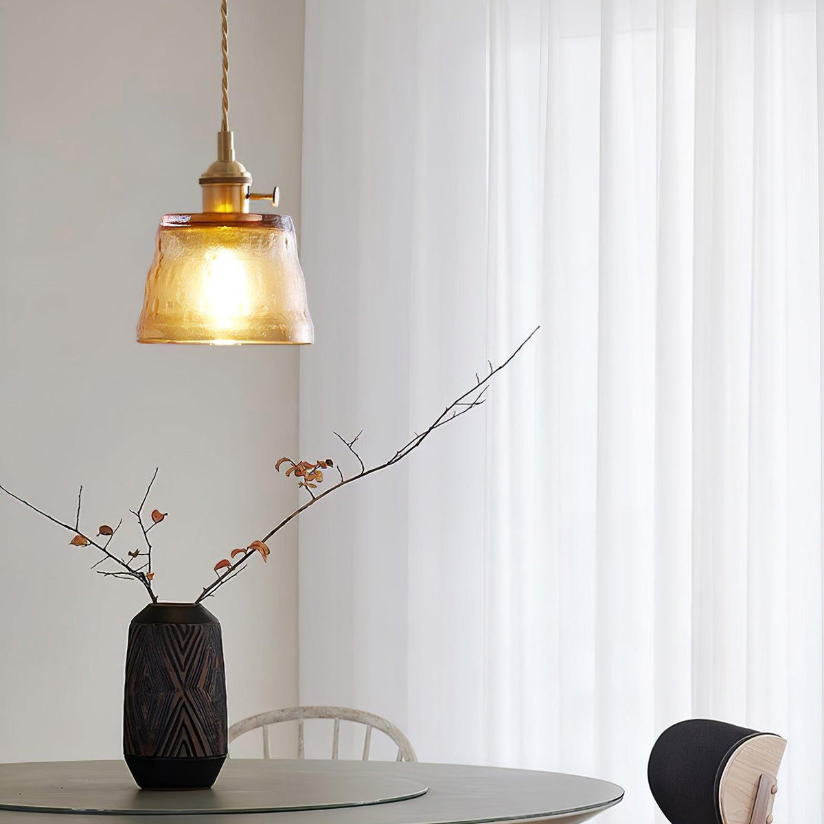 Lioreraya Pendelleuchte aus Kupferglas für Esszimmer